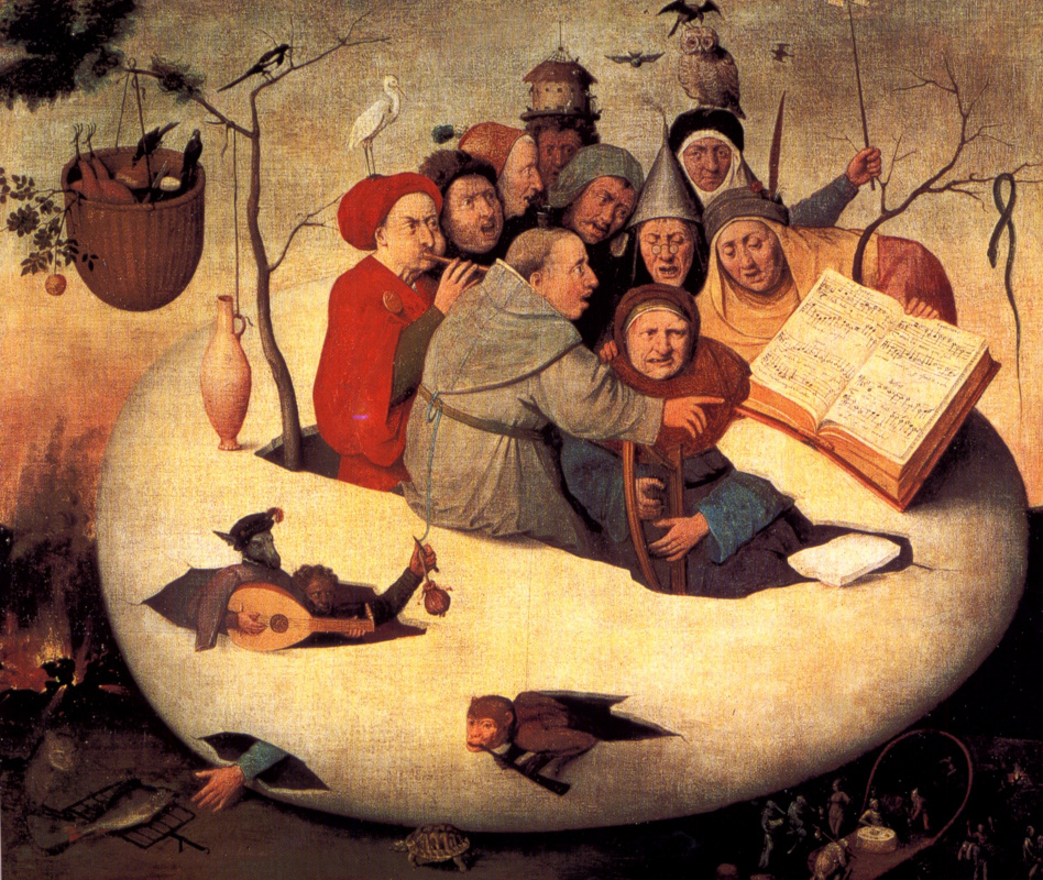 Hieronymus Bosch. Concert in the egg