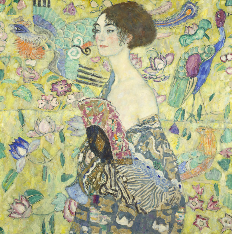 Gustav Klimt. Girl with a fan