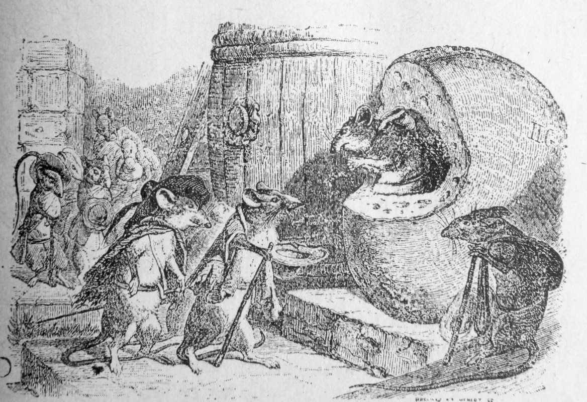 The Union of Rats. Illustrations to the fables of Jean de Lafontaine