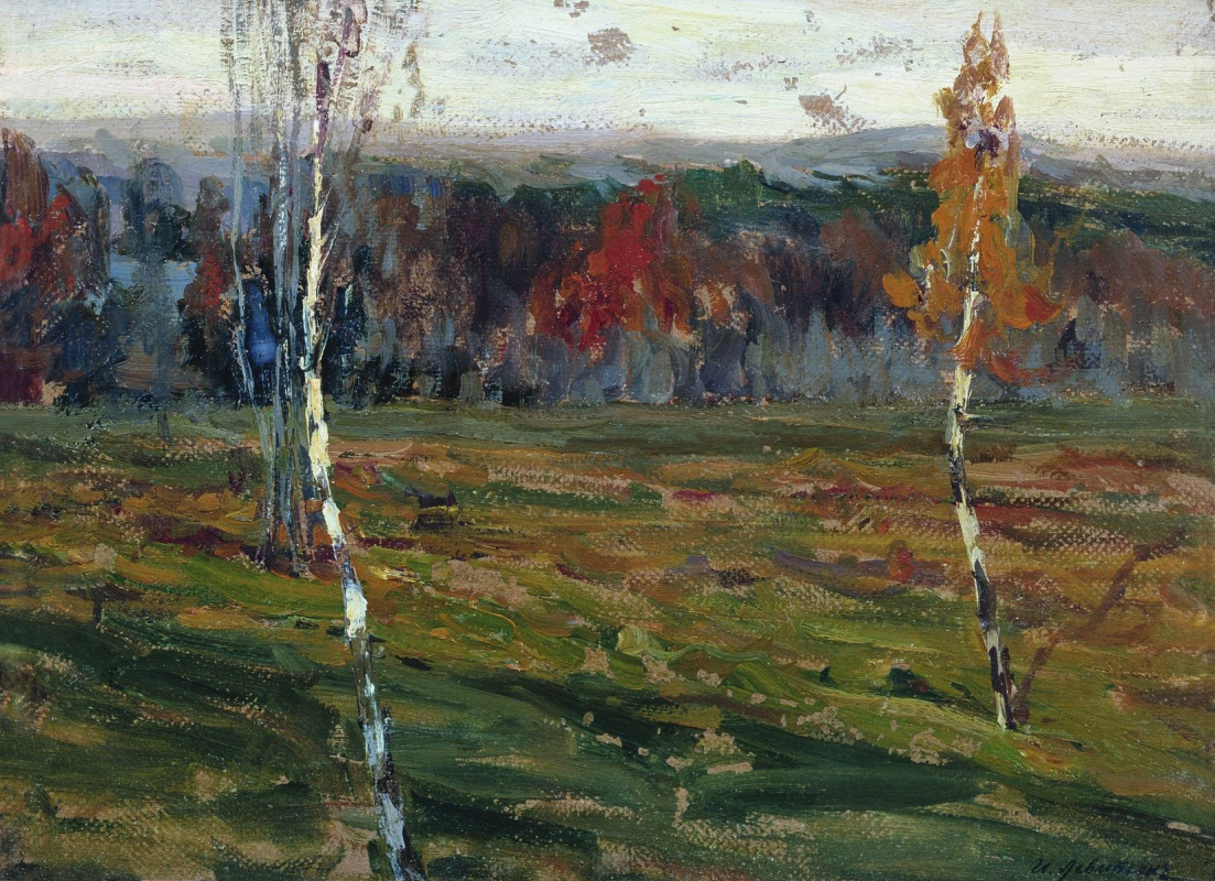 Isaac Levitan. Autumn. Birch