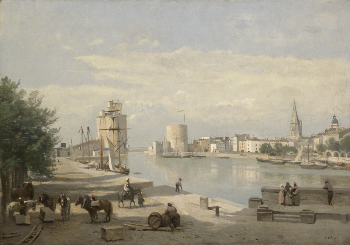 Camille Corot. Entrance to the port of La Rochelle