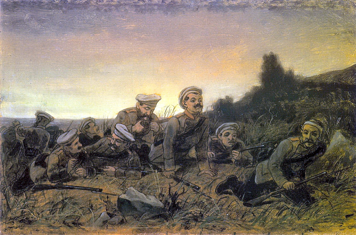 Vasily Grigorievich Perov. Scouts at Sevastopol. A sketch of the same picture