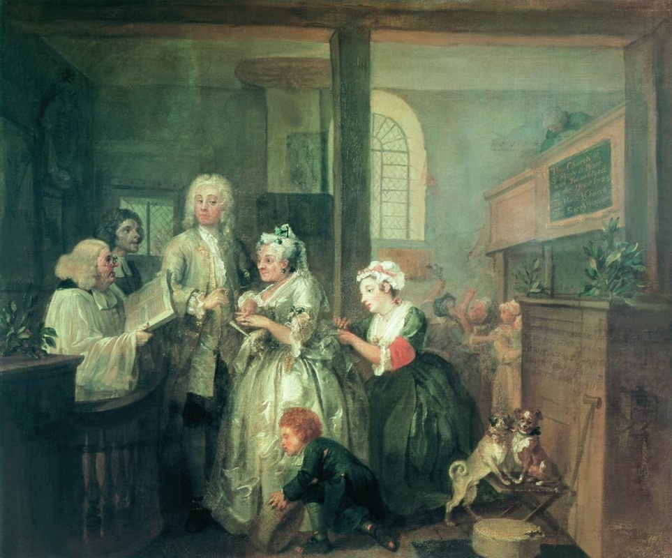 William Hogarth. Mota's career. Marrying the widow