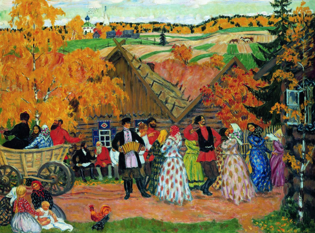 Boris Kustodiev. Village fete (Autumn festivities)