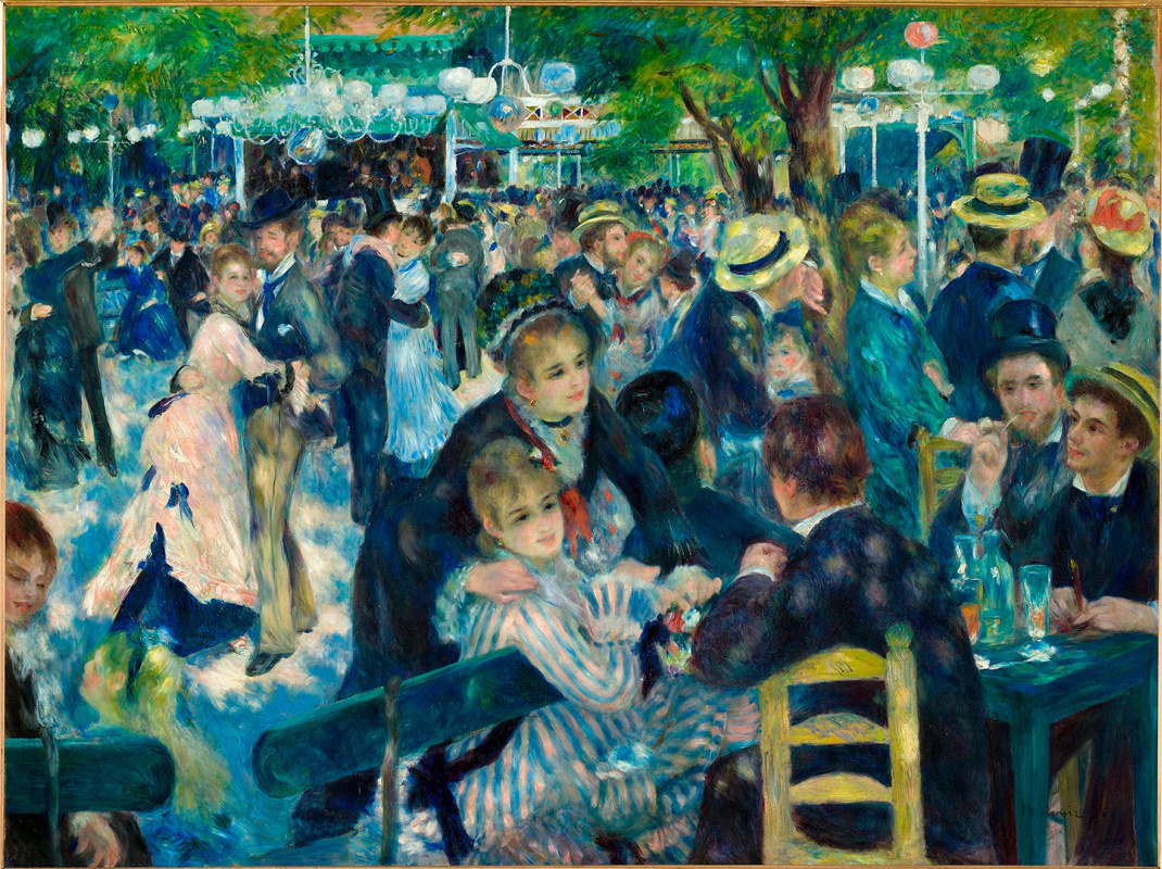 Pierre-Auguste Renoir. Žoga v Moulin de La Galette