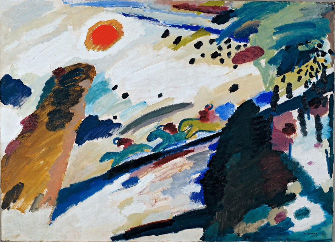 Wassily Kandinsky. Romantic landscape