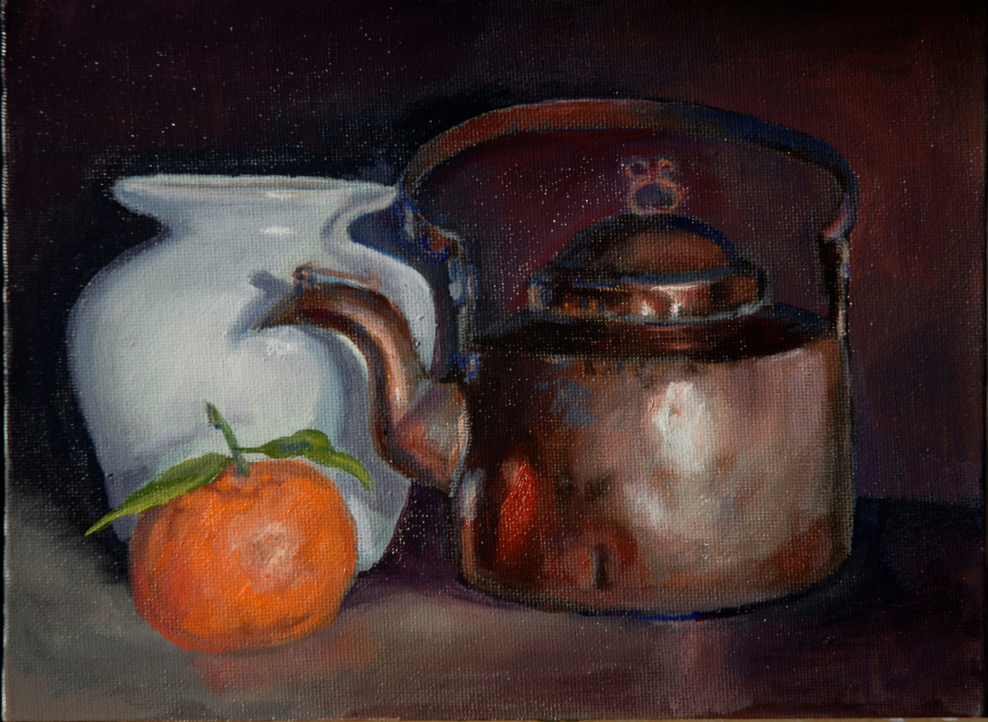 Sergey Valentinovich Karetnikov. Still life with copper kettle