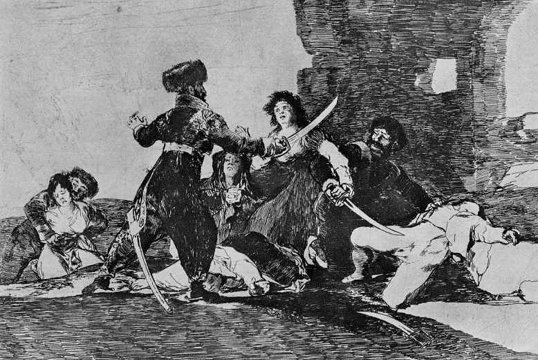 Francisco Goya. The series "disasters of war", page 19: it's Too late
