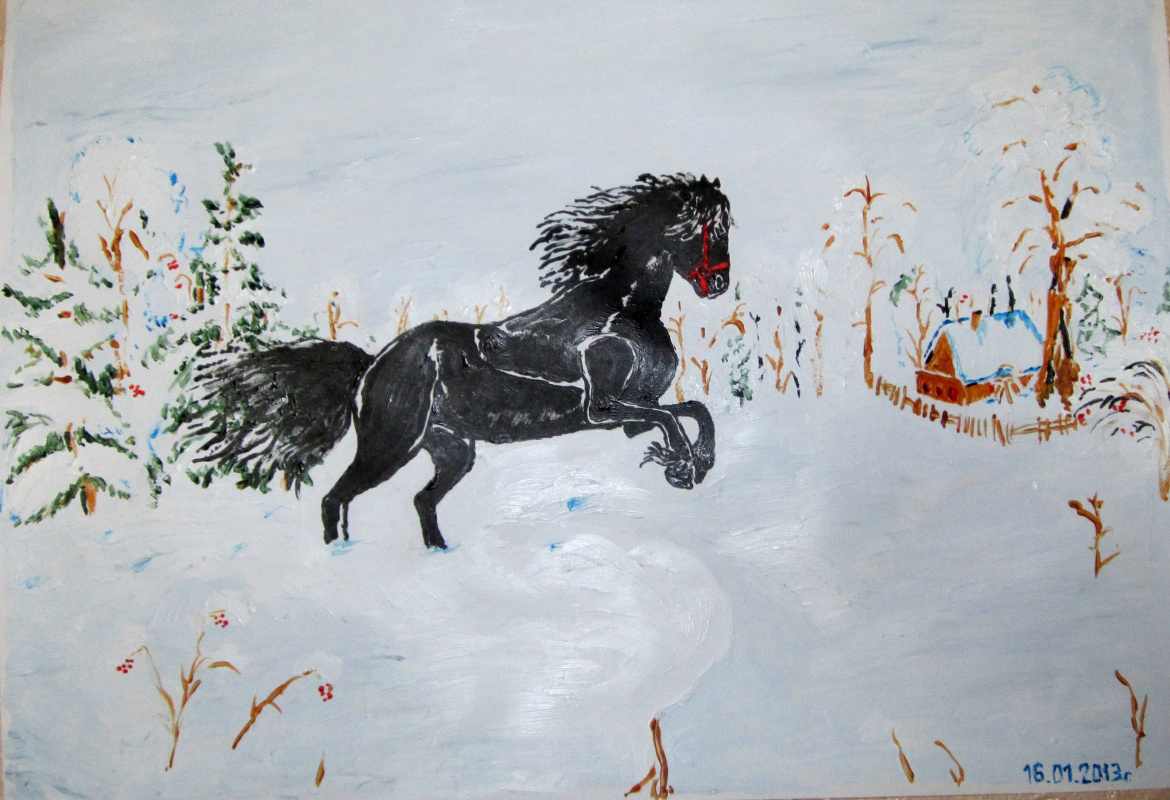Dmitry Y. Brawlers. Pferd schwarz
