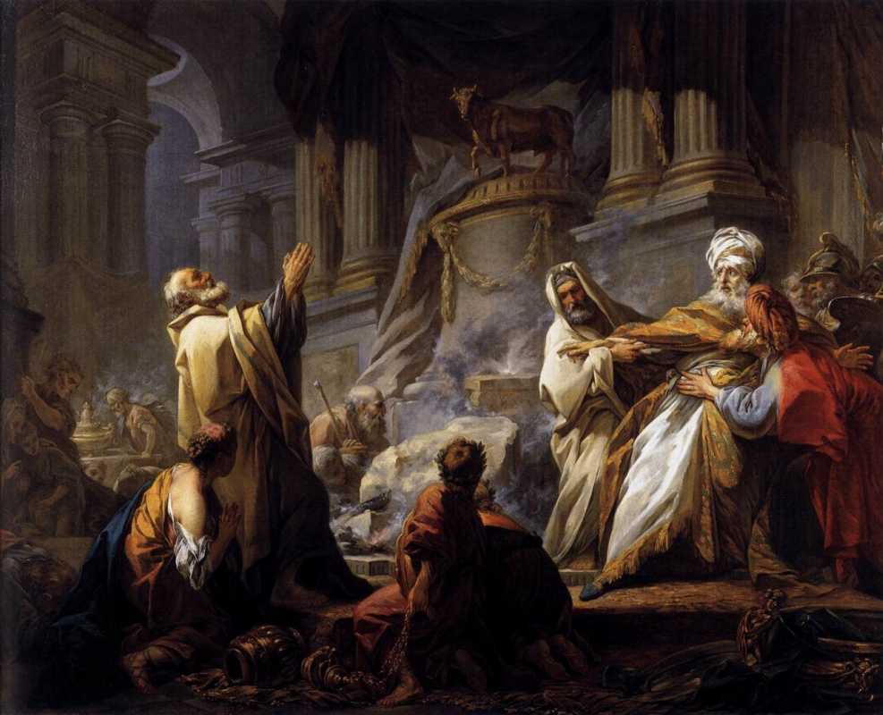 Jean-Honore Fragonard. Jeroboam sacrifices to the idol