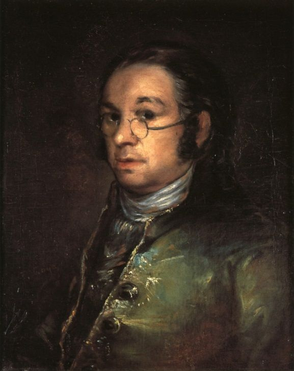 Francisco Goya. Self-portrait with glasses