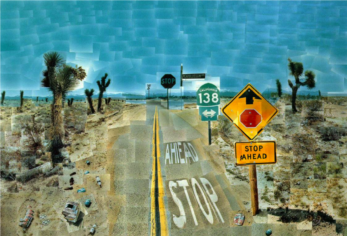 David Hockney. Pearblossom highway, 11-18 April 1986