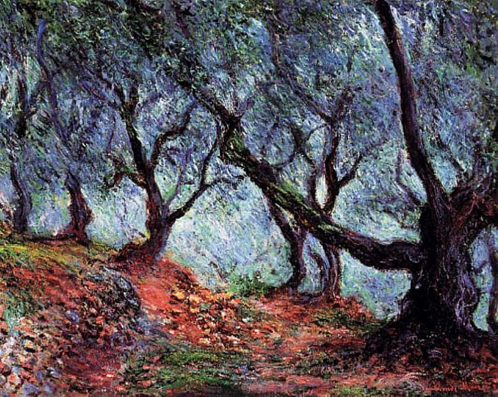 Claude Monet. Group of olive trees in Bordighera