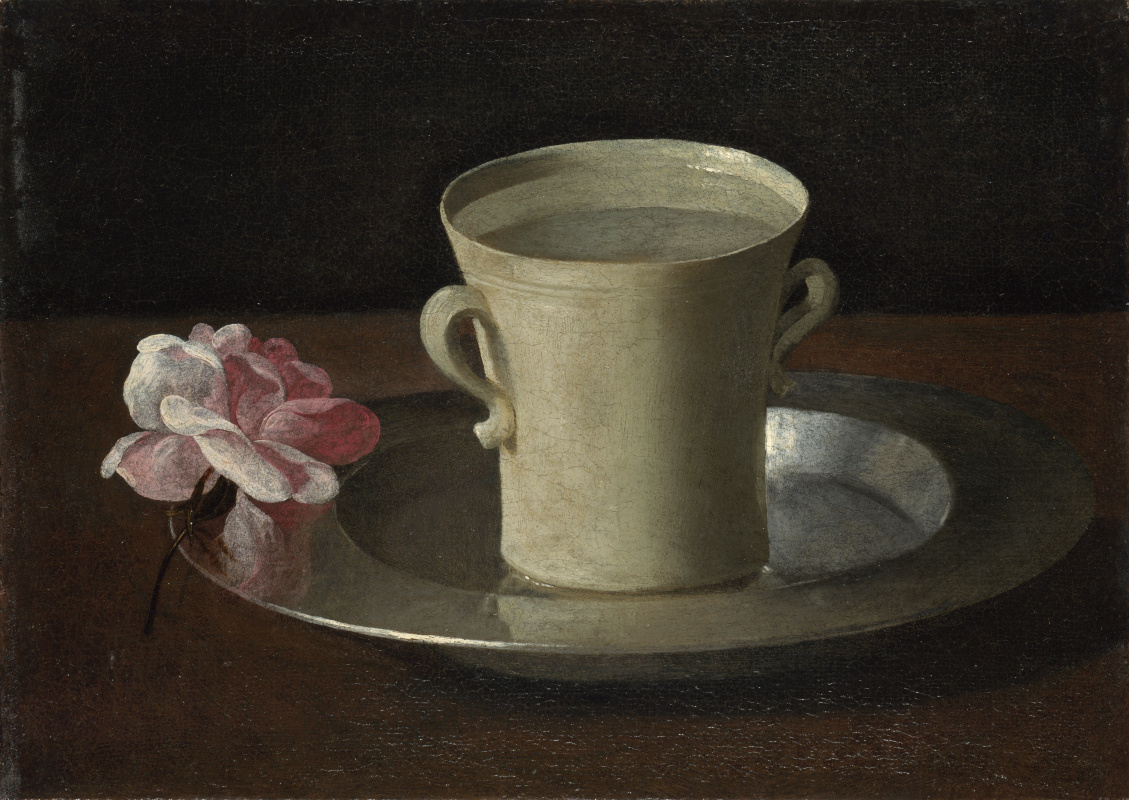 Francisco de Zurbaran. Cup with water and rose
