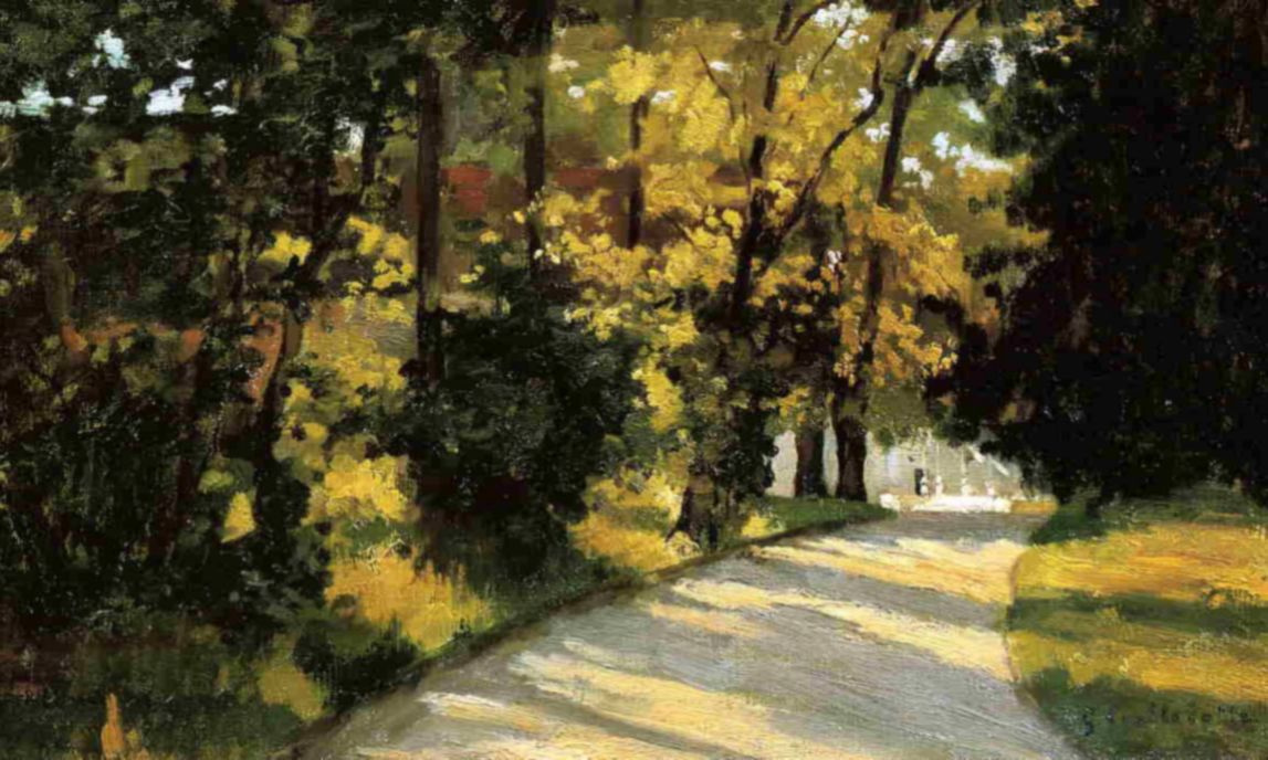 Gustave Caillebotte. Yerres, path through the woods in the park