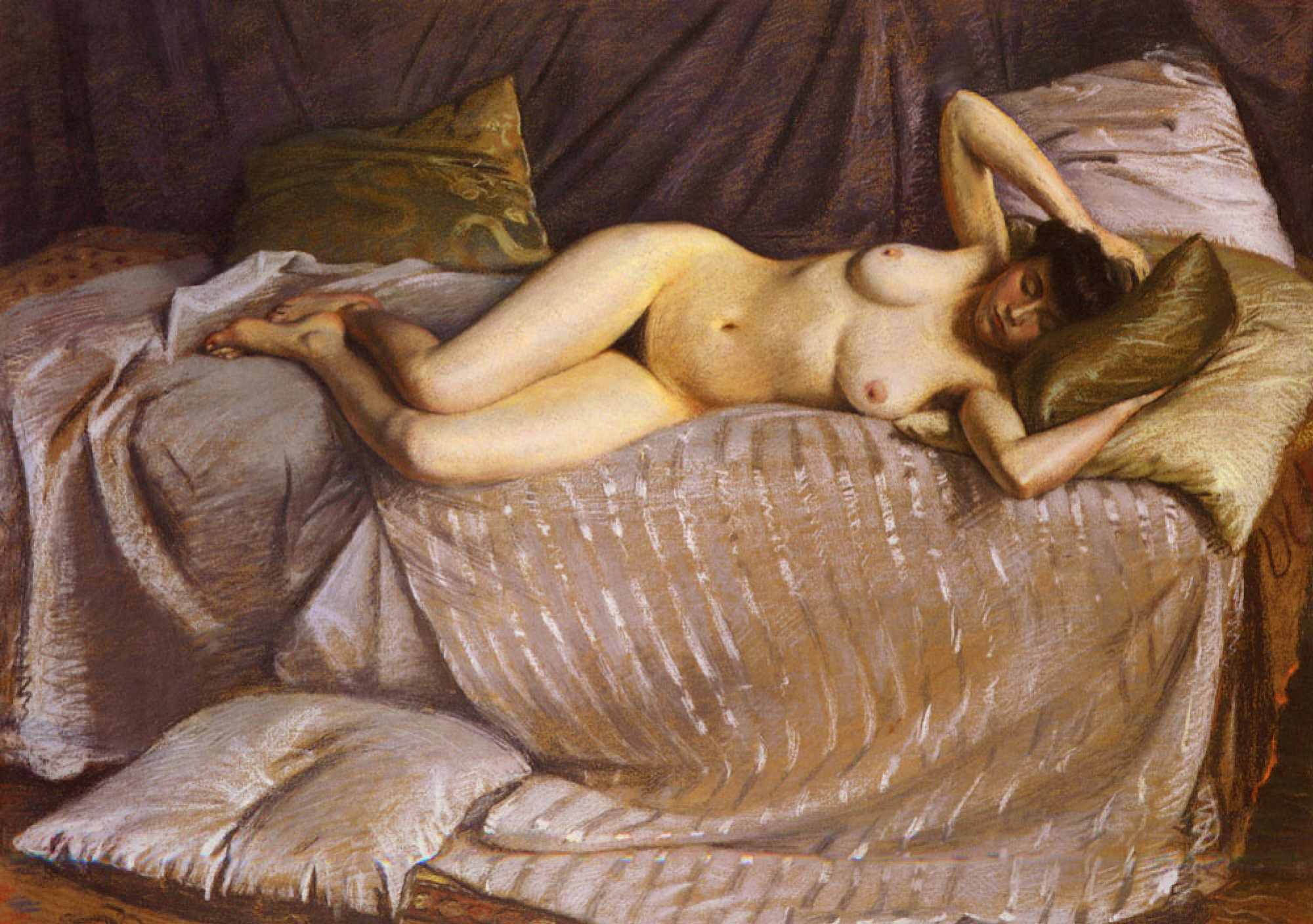 Nude woman on sofa, 1873, 116×89 cm by Gustave Caillebotte: History,  Analysis & Facts | Arthive