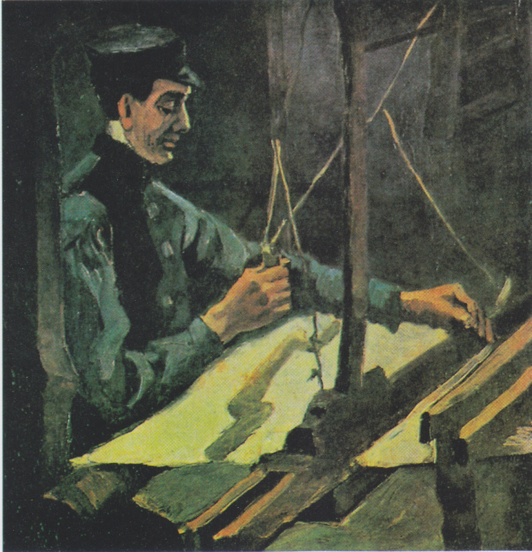 Вінсент Ван Гог. Ткач, обращенный к художнику правой стороной (поясной портрет)