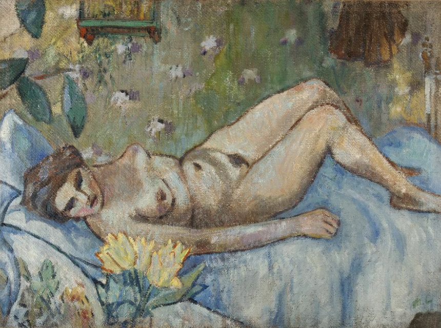 Mikhail Larionov. Reclining Nude