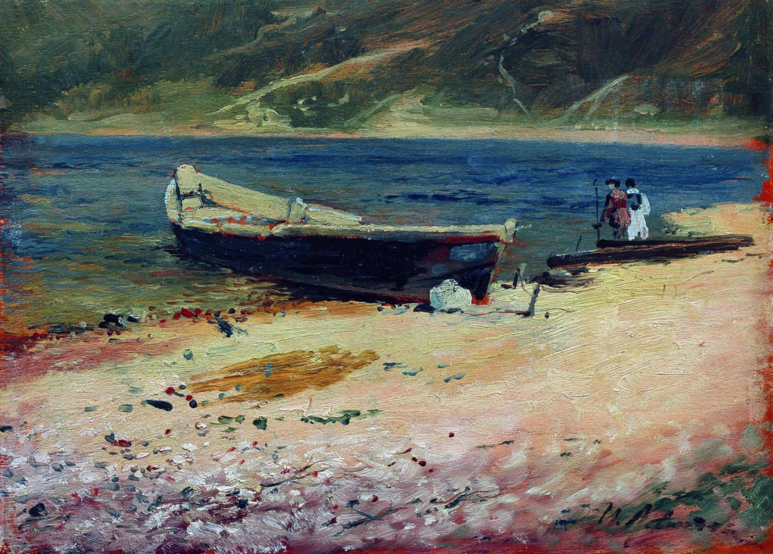 Isaac Levitan. Boat on the beach