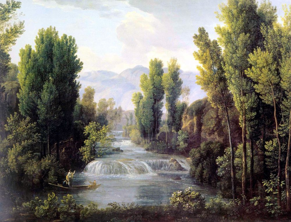 Fedor Mikhailovich Matveyev. Landscape with waterfall