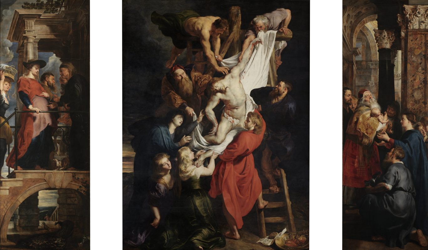 The descent from the cross. The central part of the triptych