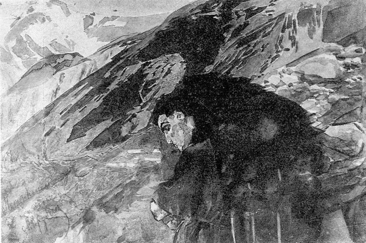 Mikhail Vrubel. The demon, looking into the valley of Aragvi