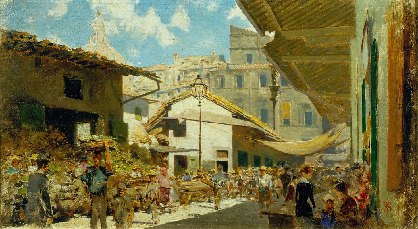 Telemaco Signorini. Mercato Vecchio Square