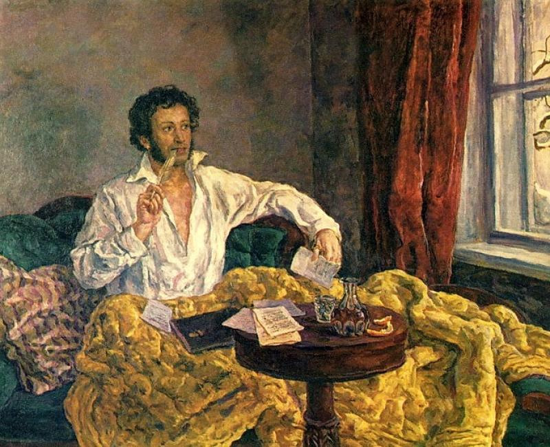 Petr Petrovich Konchalovsky. Pushkin in St. Michael