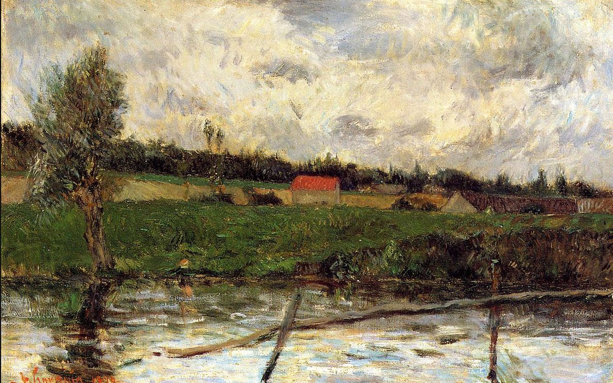 Paul Gauguin. Bank of the river (Breton landscape)