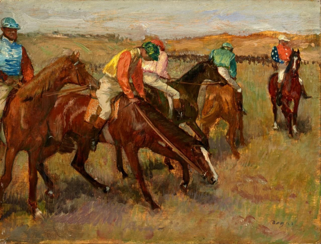 Edgar Degas. Before a race