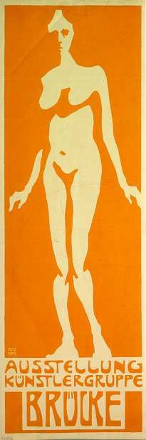 Fritz Bleuil. The poster for the first exhibition of the artistic Association "the Bridge"