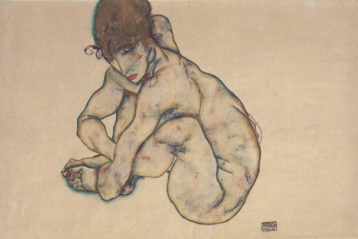 Egon Schiele. Seated Nude