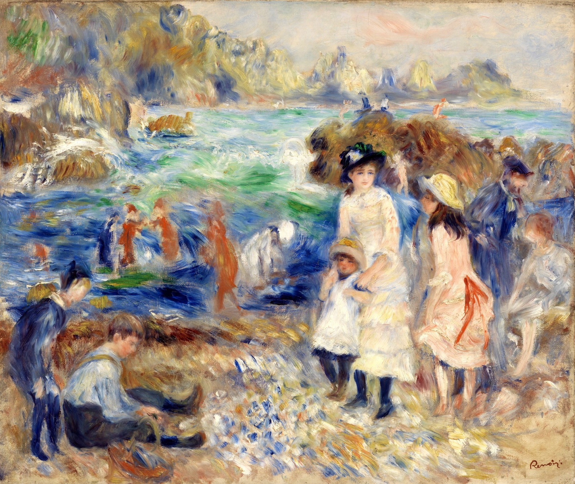 Pierre Auguste Renoir Niños junto al mar en Guernsey, 1883, 65×54