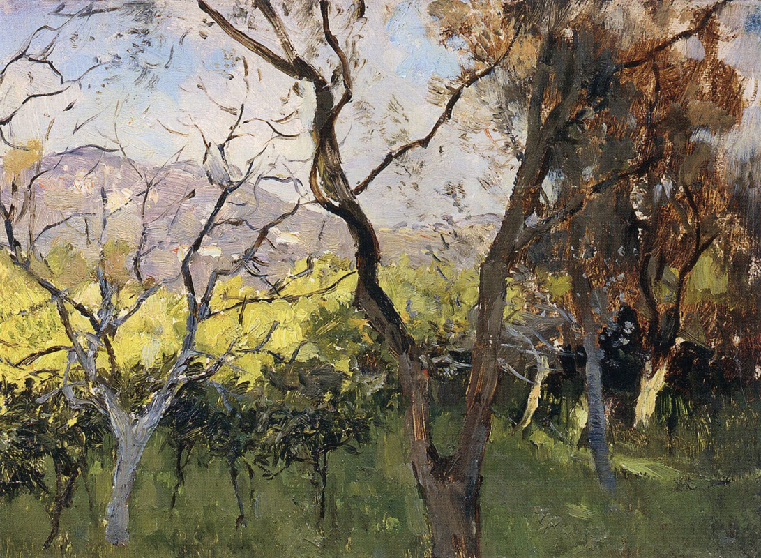 Isaac Levitan. Spring in the Crimea. Etude