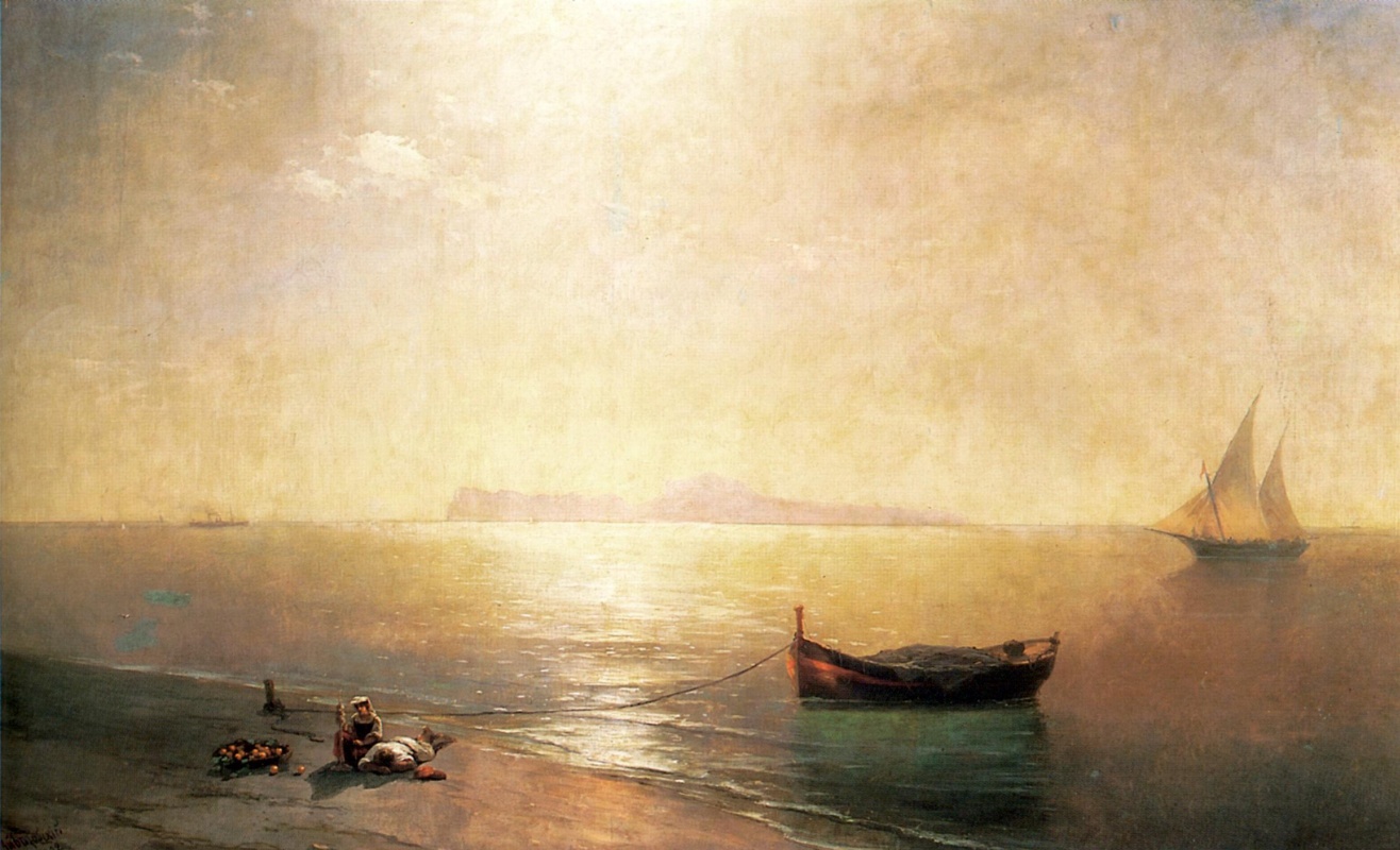 Ivan Aivazovsky. Calm. View of Capri (Mediterranean)