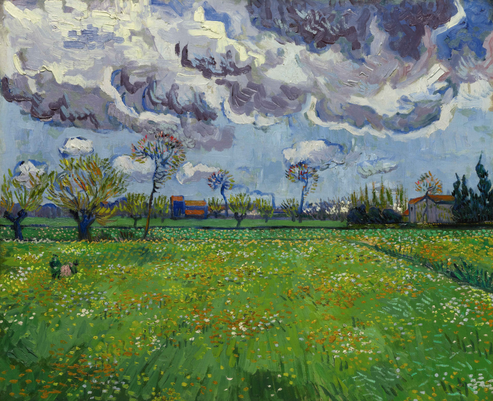Vincent van Gogh. Landscape under stormy skies