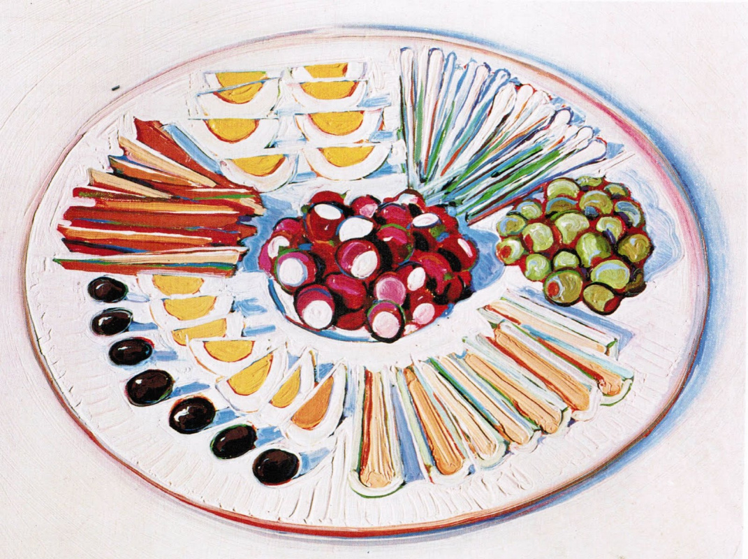 Wayne Thiebaud. A plate of appetizer