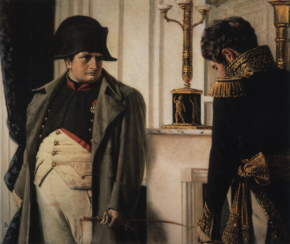 Vasily Vereshchagin. Napoleon and Marshal Lauriston ("Peace at all costs!")