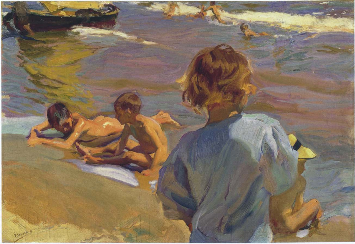 Joaquin Sorolla. Children on the beach Valencia