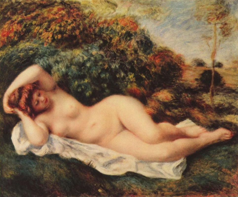 Pierre-Auguste Renoir. Sleeping bather