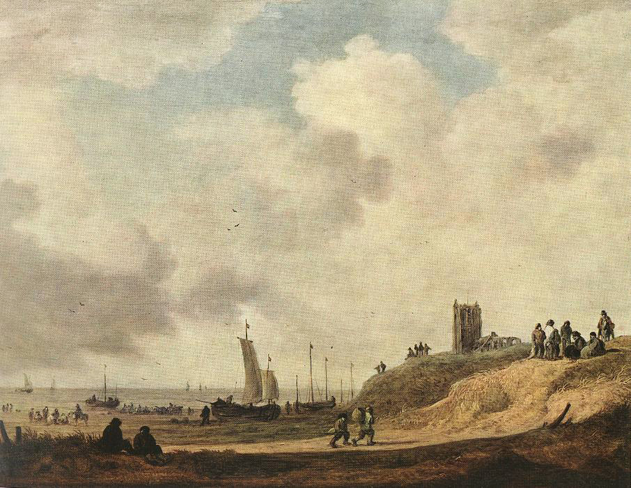 Jan van Goyen. The coast at Egmond on Zee