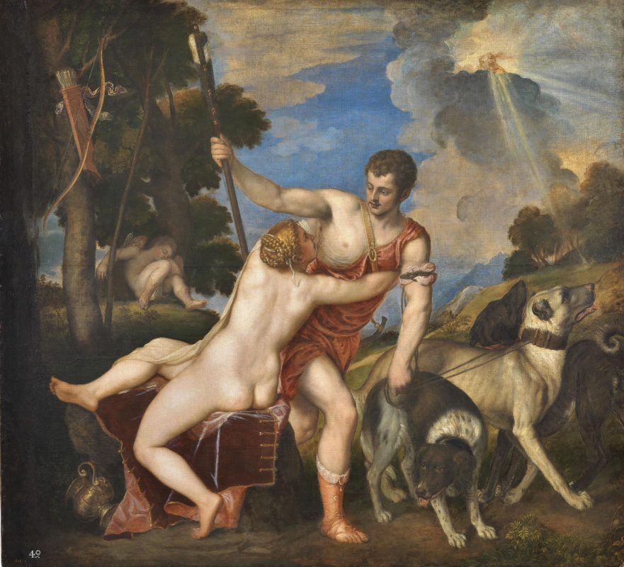 Titian Vecelli. Venus and Adonis