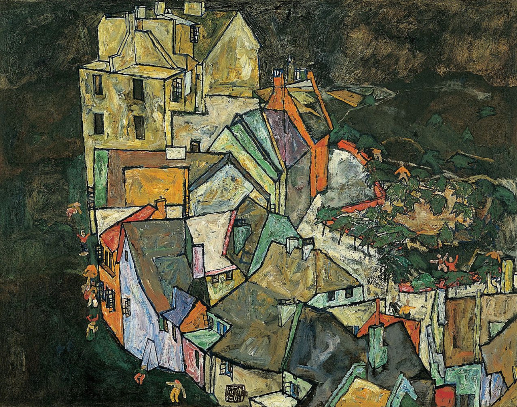 Egon Schiele. Krumau. Outskirts of town