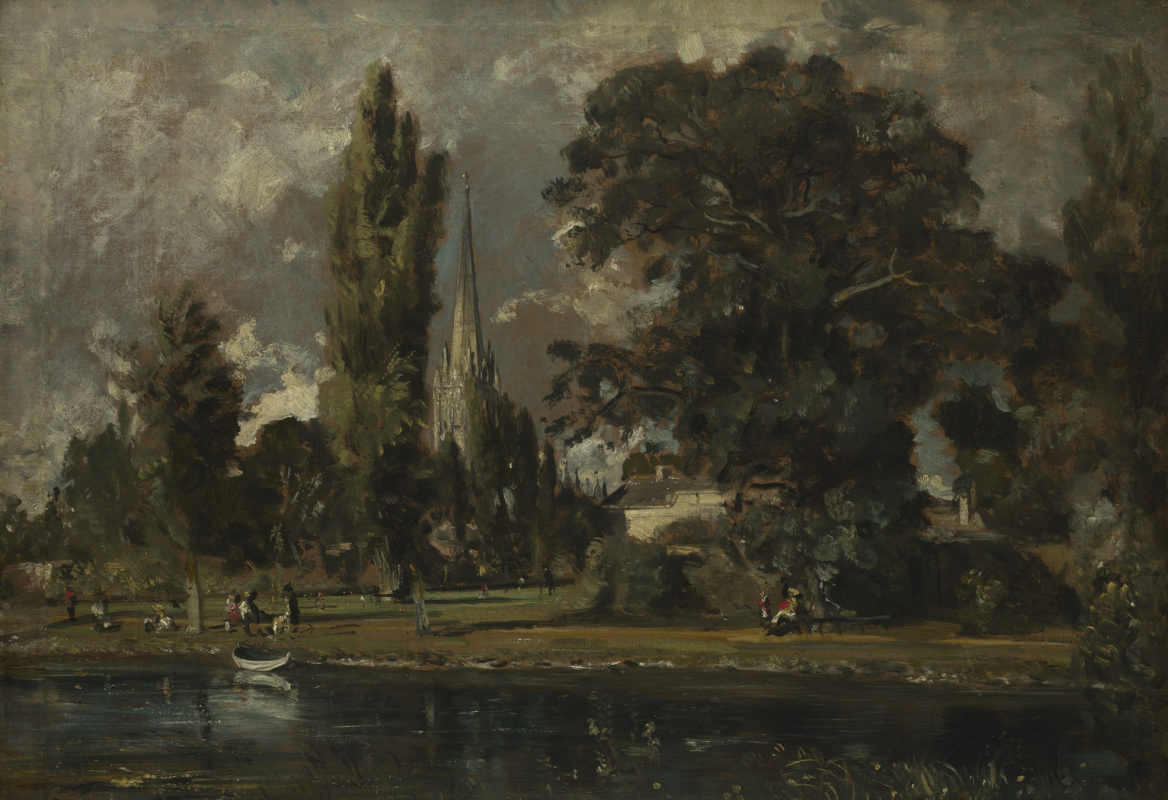 John Constable. Salisbury Cathedral and Leadenhall from the river Avon