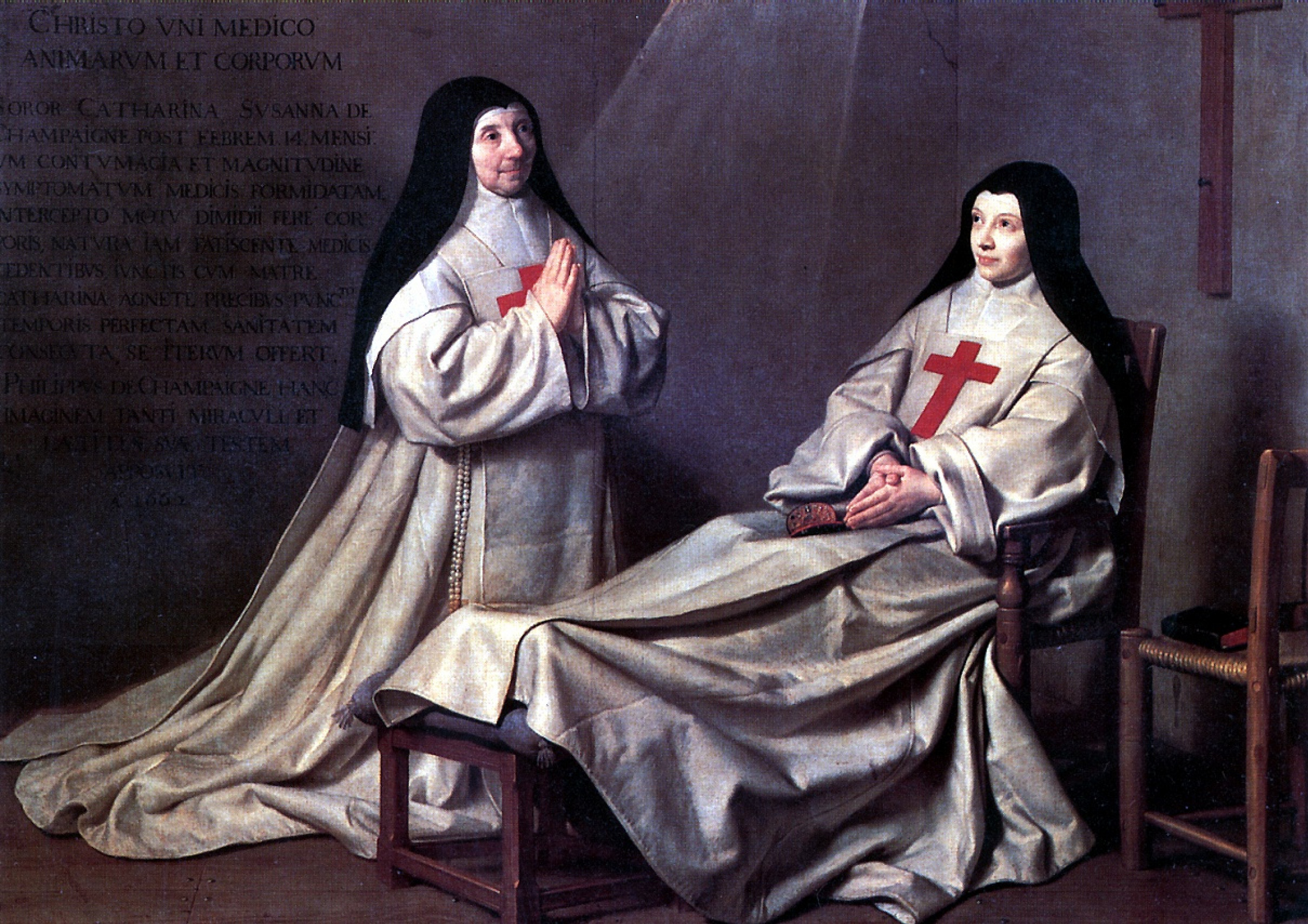 Mother Catherine Agnes Arnaud and sister Catherine de Sainte Suzanne,  165×229 cm by Philippe de Champigny: History, Analysis & Facts | Arthive