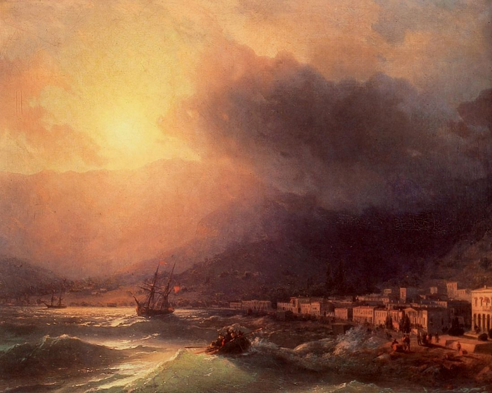Ivan Aivazovsky. View of Yalta in the evening
