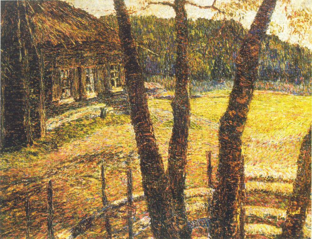 Vasily Vasilevich Pereplyotchikov. Landscape with a hut