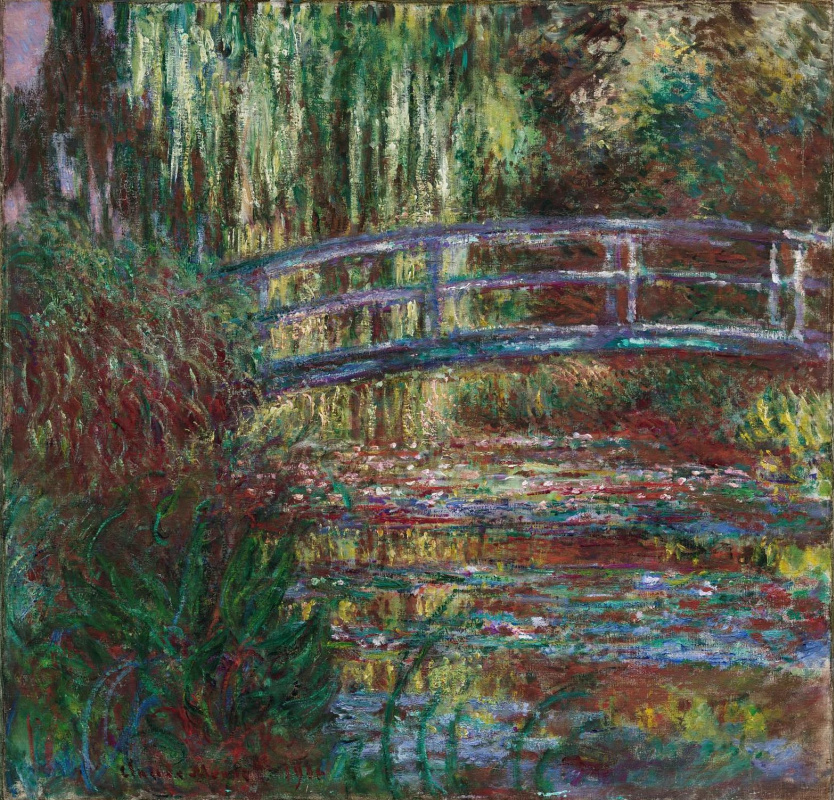 Claude Monet. Pond with water lilies (Japanese bridge)