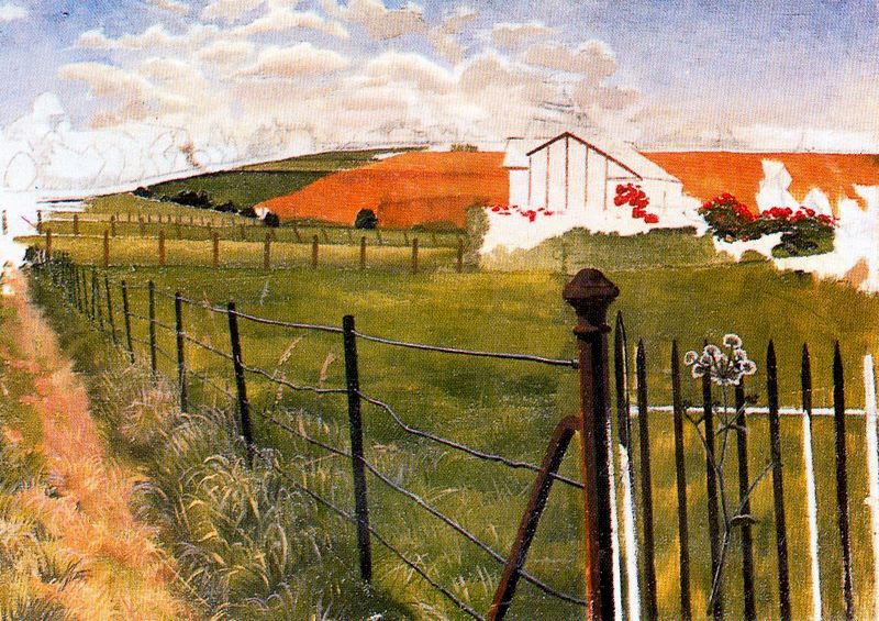 Stanley Spencer. Fencing