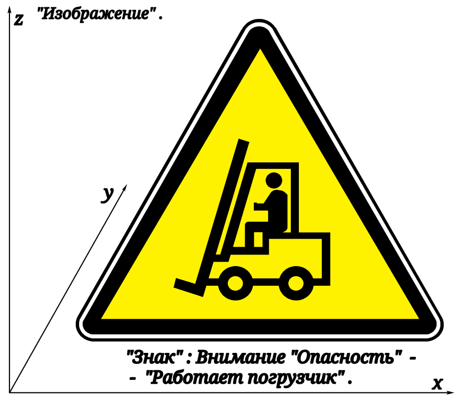 Arthur Gabdrupes. "Image": "Sign"; Attention "Danger" - "Loader works".